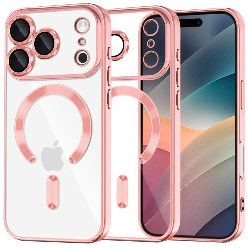 Θήκη Διάφανη MagSafe Gloss Ροζ για iPhone 17 Pro Max – PhoneBazaar