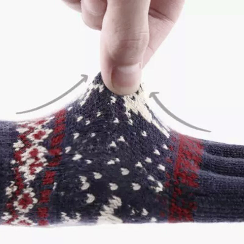 Techsuit - Touchscreen Gloves Raindeer (ST0002) - Wool - Blue