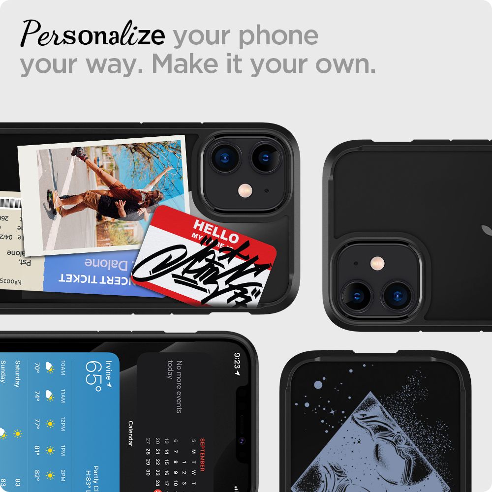 Spigen Ultra Hybrid Case For Iphone 12 / Iphone 12 Pro - Matte Black
