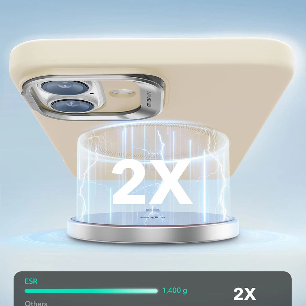 ESR - Cloud Soft HaloLock Kickstand - iPhone 16 Plus - Light Tan