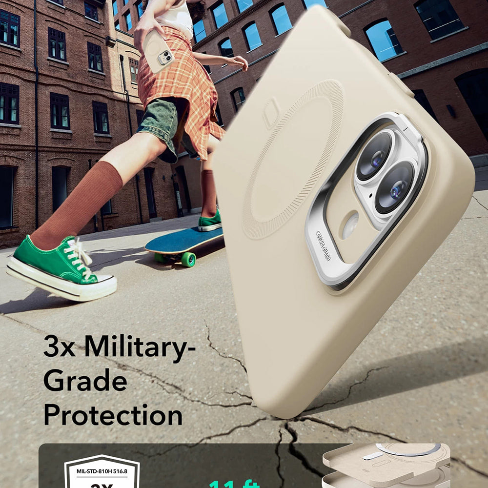 ESR - Cloud Soft HaloLock Kickstand - iPhone 16 Plus - Light Tan