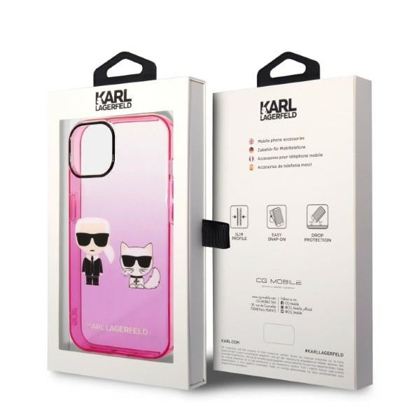 Karl Lagerfeld “Karl & Choupette” Back Cover Case Διάφανη Θήκη προστασίας από Liquid Silicone – iPhone 14 Plus (Pink)