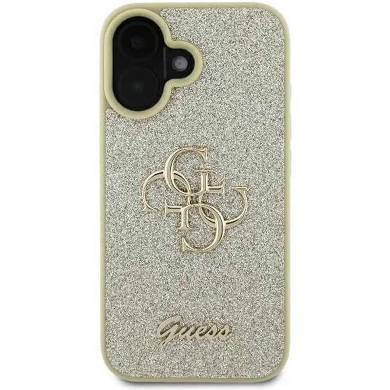 Guess Fixed Glitter Big 4G Logo Case Θήκη προστασίας από σιλικόνη – iPhone 16 (Χρυσό – GUHCP16SHG4SGD)