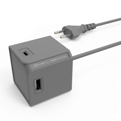 Allocacoc - USBcube Original - 2x USB-A+ 2x USB-C - 65W - Γκρι DH1253GY/EUPD65