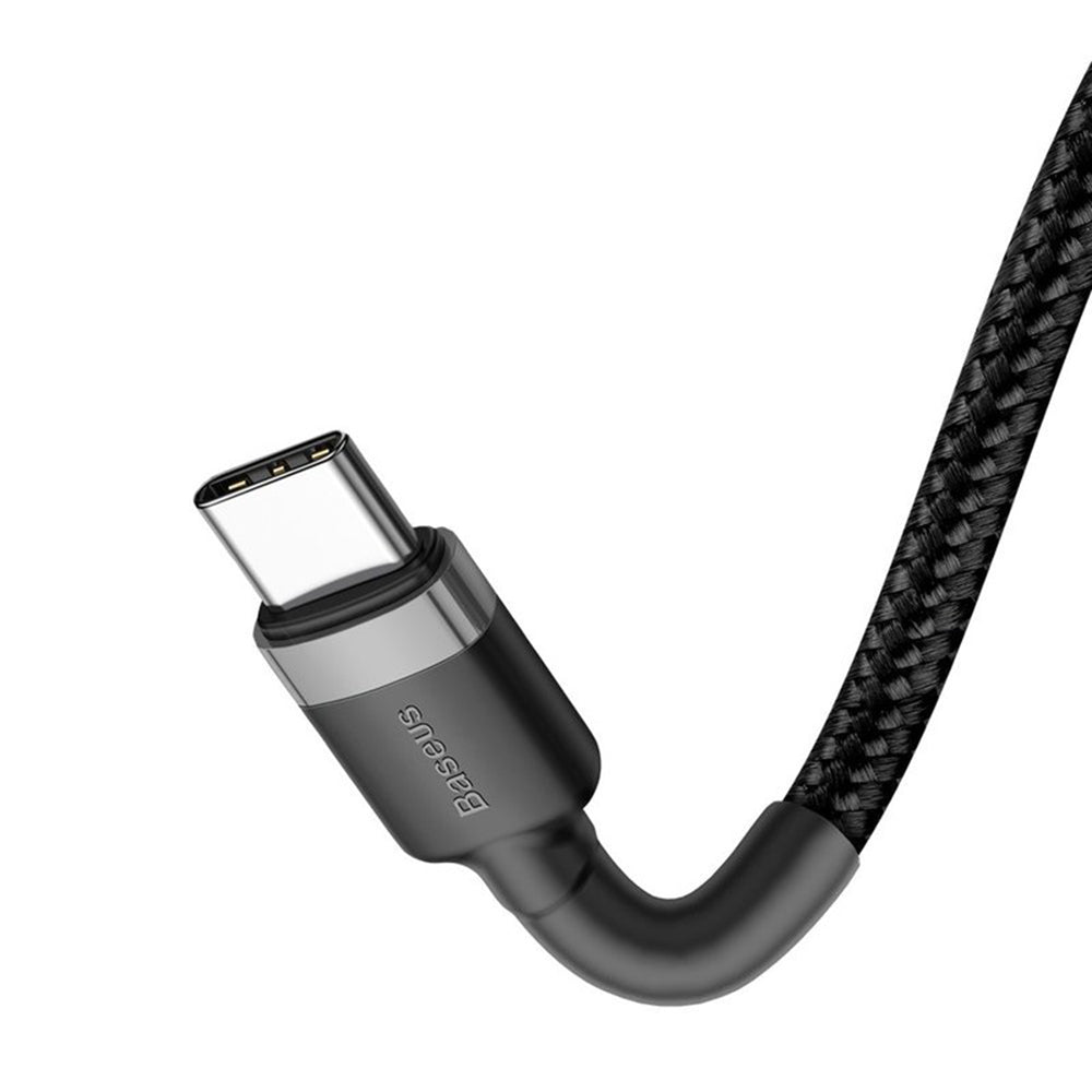 Baseus Cafule Braided USB 2.0 Cable USB-C male - USB-C 60W Γκρι 1m CATKLF-GG1
