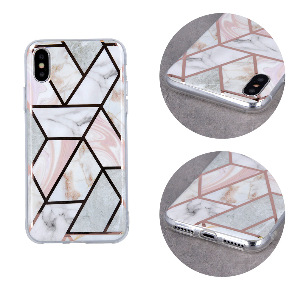 Geometric Marmur Case for Samsung Galaxy A42 5G pink
