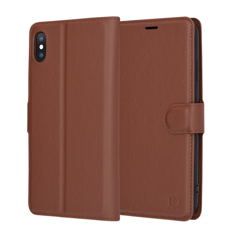 Techsuit - Leather Folio - iPhone XS Max - Brown