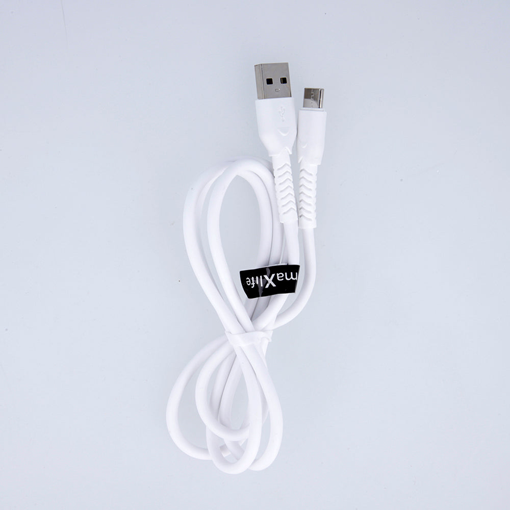 Maxlife MXUC-04 Καλώδιο φόρτισης και μεταφοράς δεδομένων από USB σε Lightning 1 μέτρου 3A – λευκό