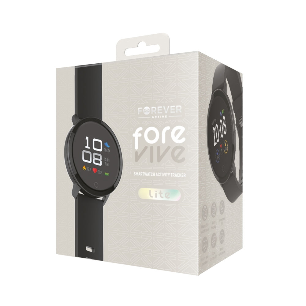 Forever ForeVive Lite SB-315 Smartwatch με Παλμογράφο (Μαύρο)