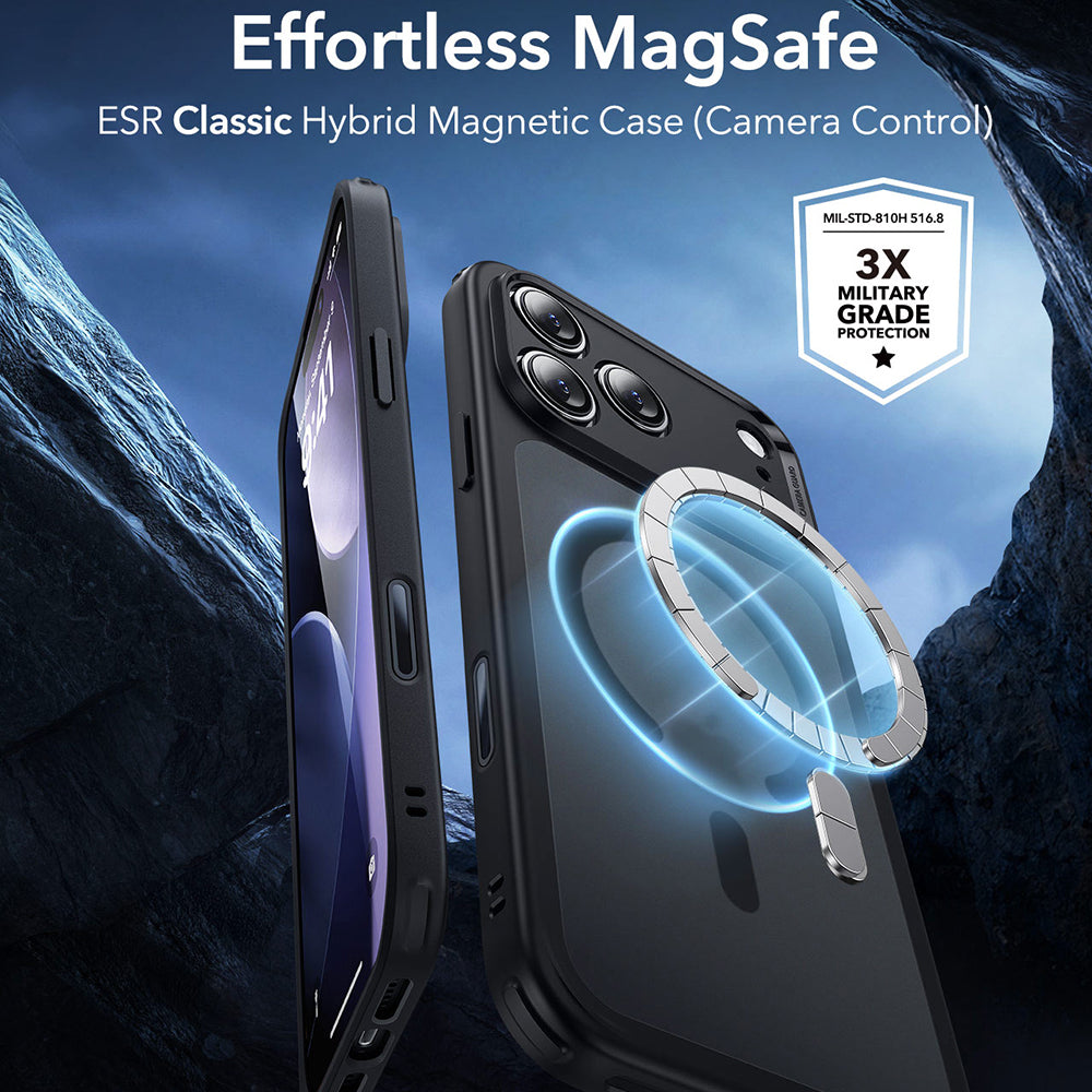 ESR - Classic Hybrid HaloLock - iPhone 17 Pro Max - Frosted Black