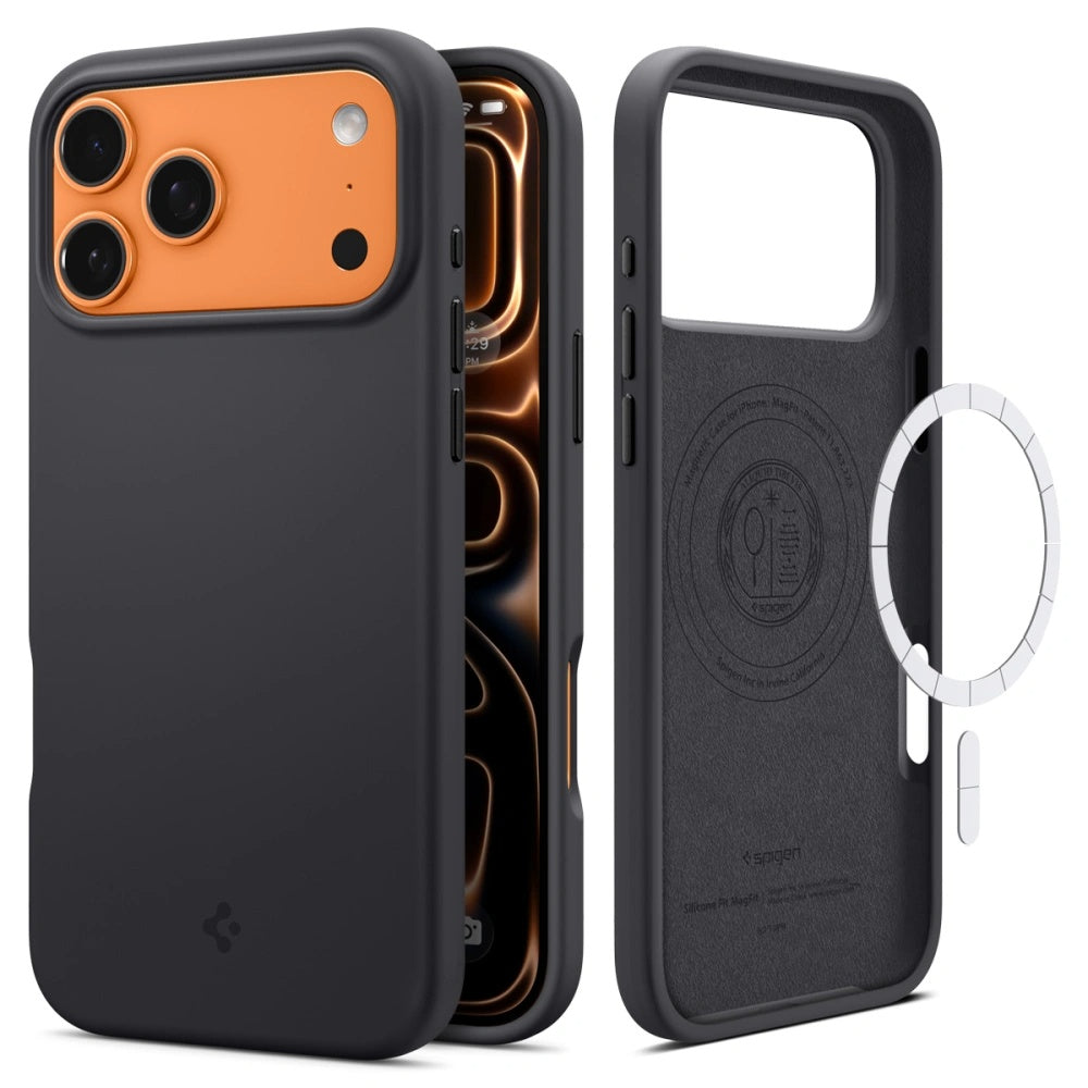 Spigen - Silicone Fit MagSafe - iPhone 17 Pro - Black