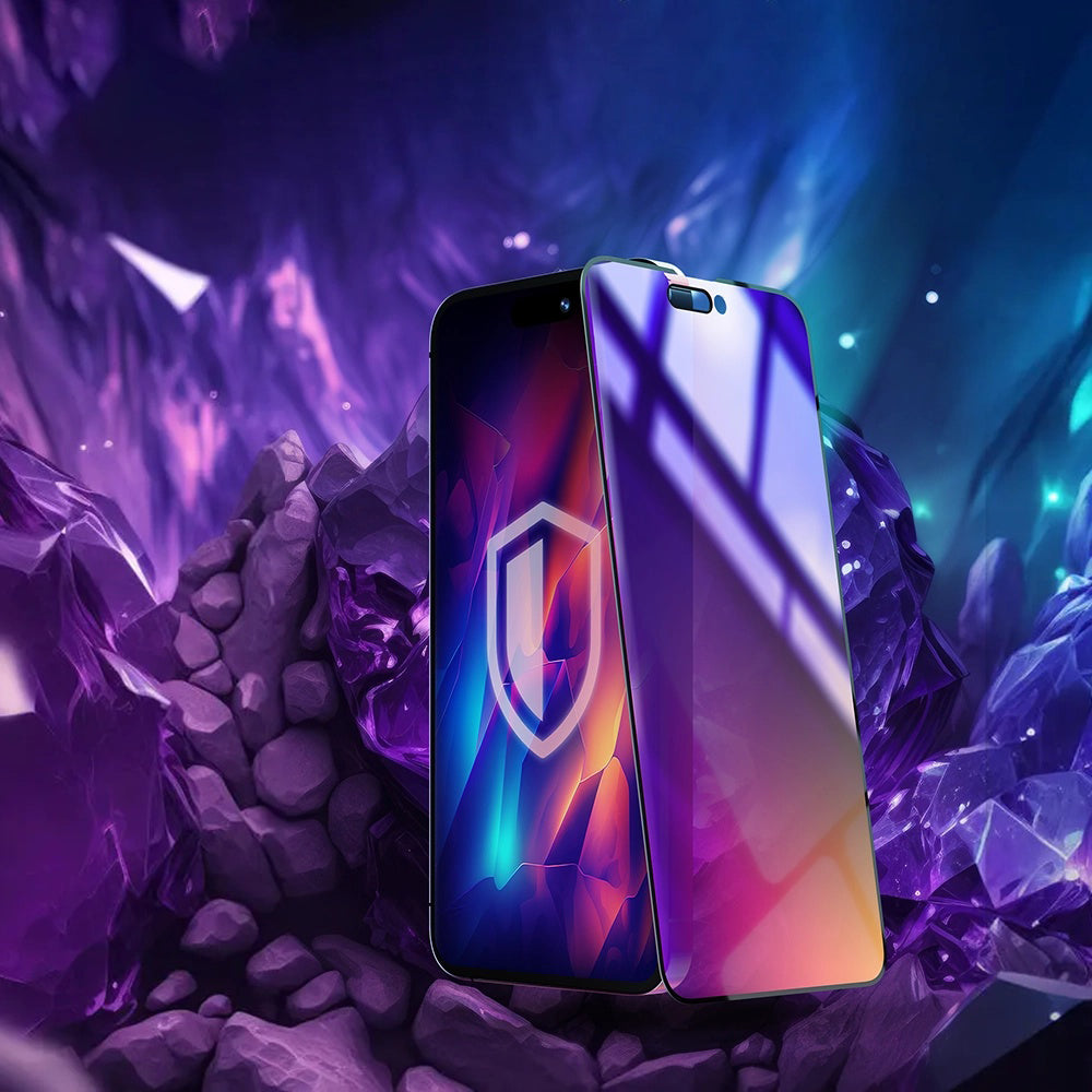 3mk - Rainbow Privacy Screen Protector - iPhone 16 Pro - Black