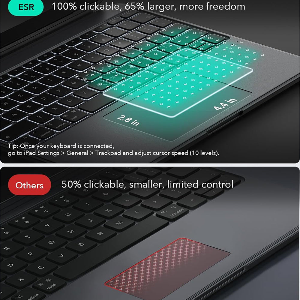 ESR - Shift Keyboard Case - iPad Pro 11 (2024) / iPad Pro 11 (2025) - Dark Gray