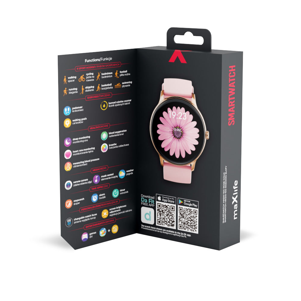 Maxlife Smartwatch MXSW-100 Rose Gold