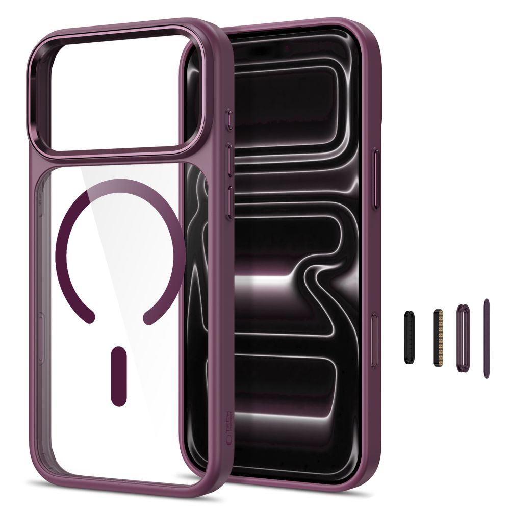 Θήκη Tech-Protect MAGMAT MagSafe CC iPhone 17 PRO MAX / 18 PRO MAX Burgundy/Διάφανο - iPhone 17 Pro Max