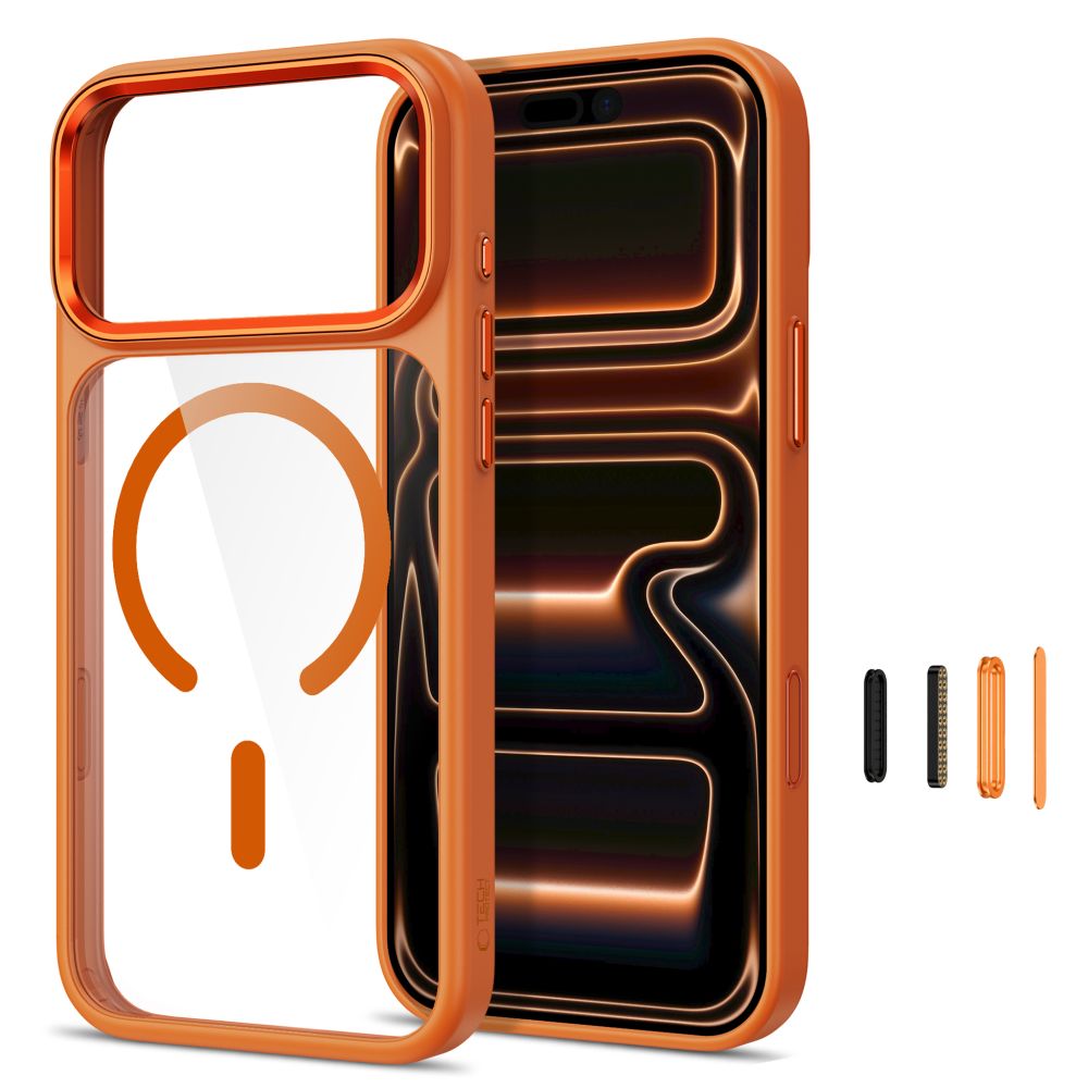 Θήκη Tech-Protect MAGMAT MagSafe CC iPhone 17 PRO MAX / 18 PRO MAX Cosmic Orange/Διάφανο - iPhone 17 Pro Max