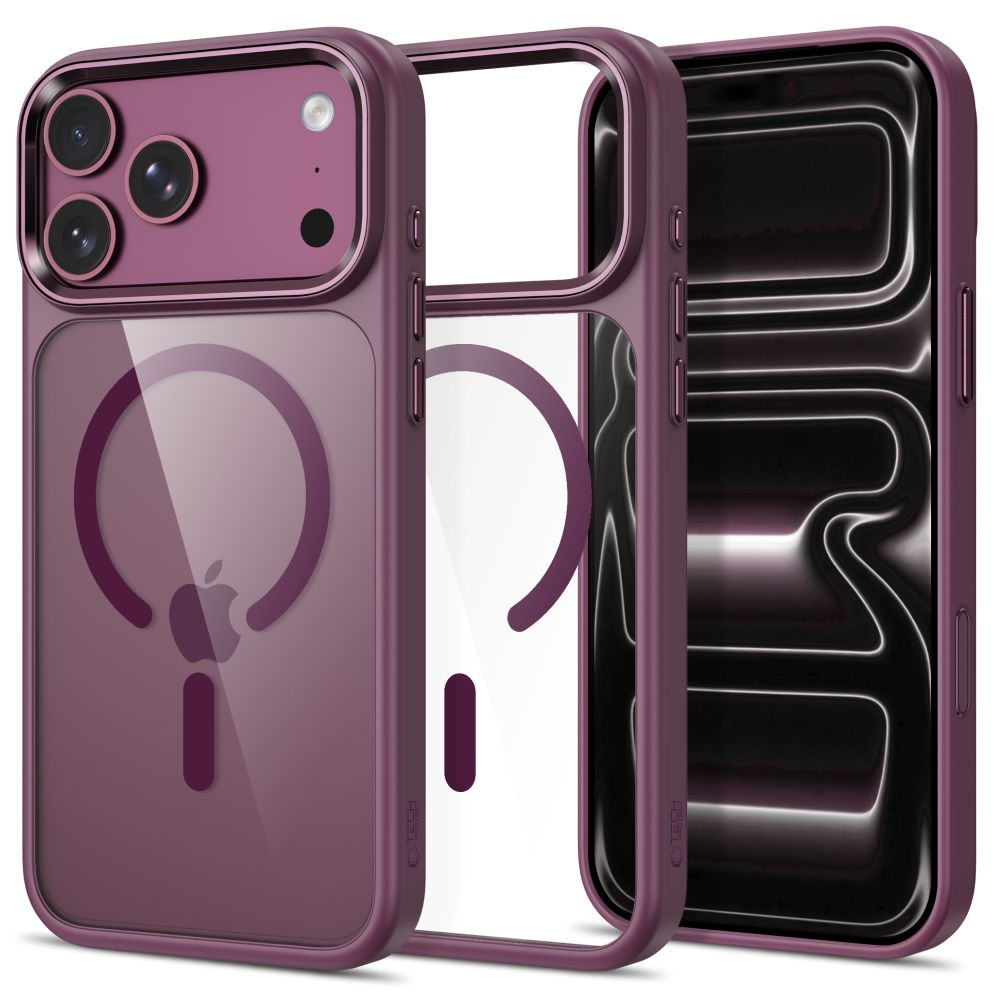 Θήκη Tech-Protect MAGMAT MagSafe CC iPhone 17 PRO MAX / 18 PRO MAX Burgundy/Διάφανο - iPhone 17 Pro Max