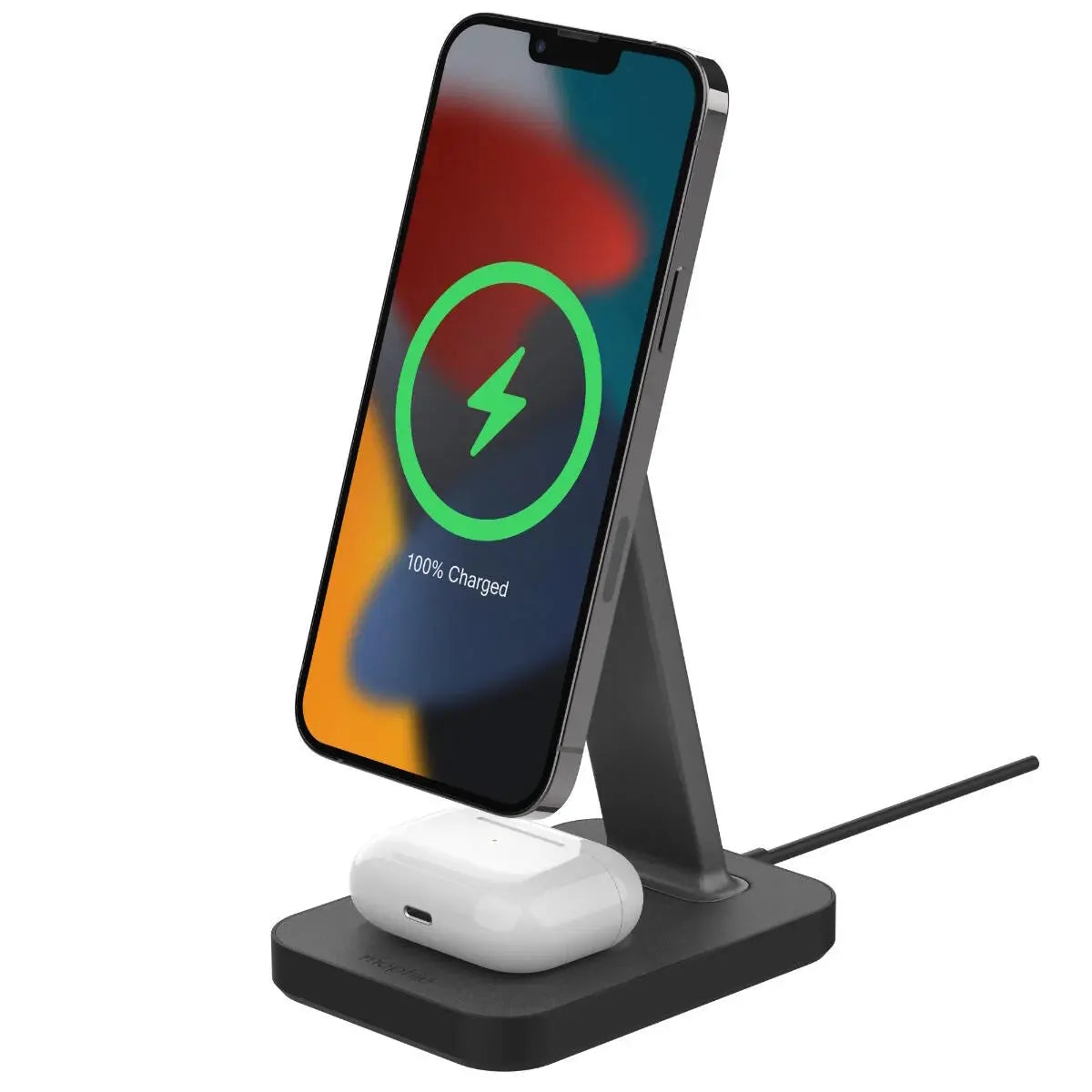 Mophie Snap+ 2 in 1 Charge Stand & Pad Οικιακός Μαγνητικός ταχυφορτιστής ισχύος 15W σε χρώμα γκρι – PhoneBazaar