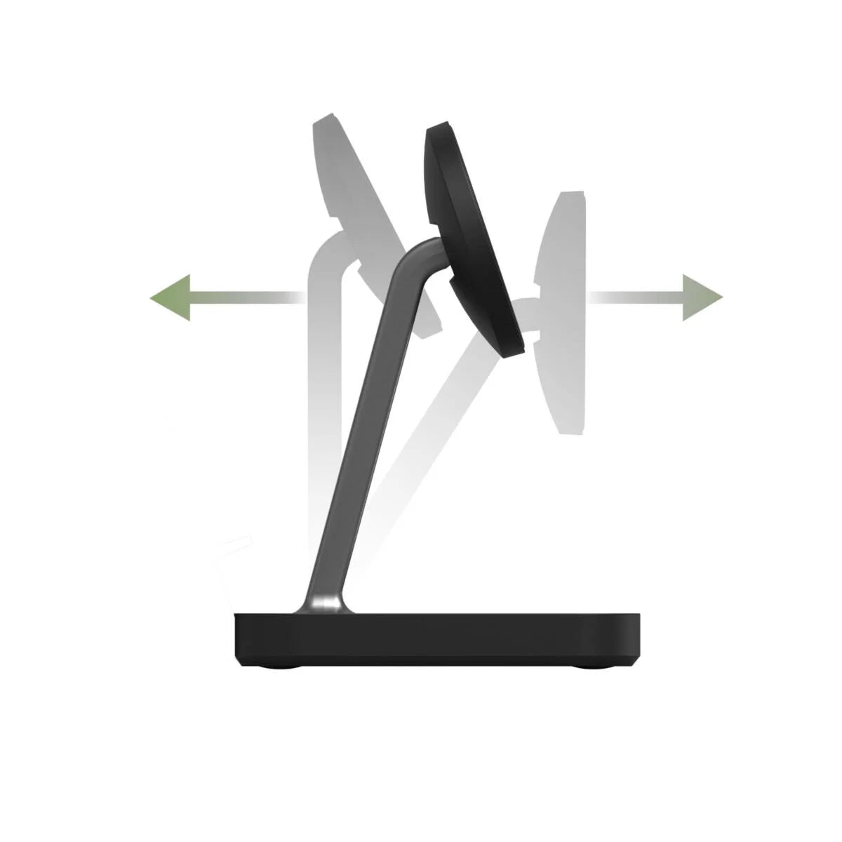 Mophie Snap+ 2 in 1 Charge Stand & Pad Οικιακός Μαγνητικός ταχυφορτιστής ισχύος 15W σε χρώμα γκρι