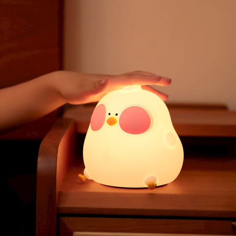Forever Light LED Night Lamp Hungry Chicken FNL-10 Φωτιστικό νυκτός από μαλακή σιλικόνη με ενσωματωμένο χρονοδιακόπτη