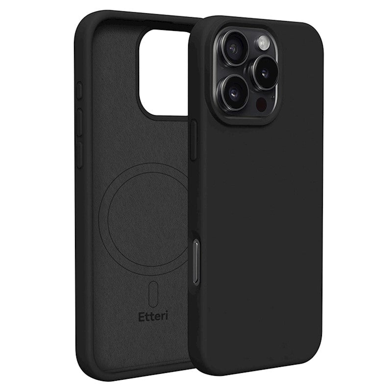 Etteri Silicone Mag case for iPhone 16 Pro Max για Θήκη προστασίας iPhone 16 Pro Max σε Μαύρο Χρώμα – PhoneBazaar
