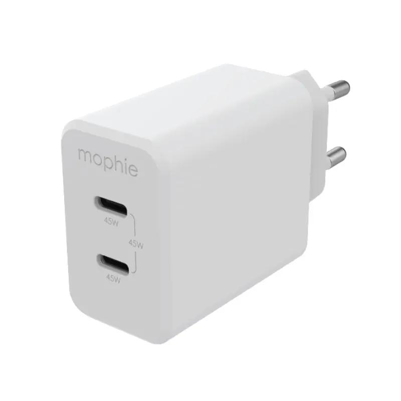 Mophie Speedport 45W 2xUSB-C GaN Fast Wall Charger Οικιακός φορτιστής ταχείας φόρτισης ισχύος 45W (λευκός) (409909299) – PhoneBazaar