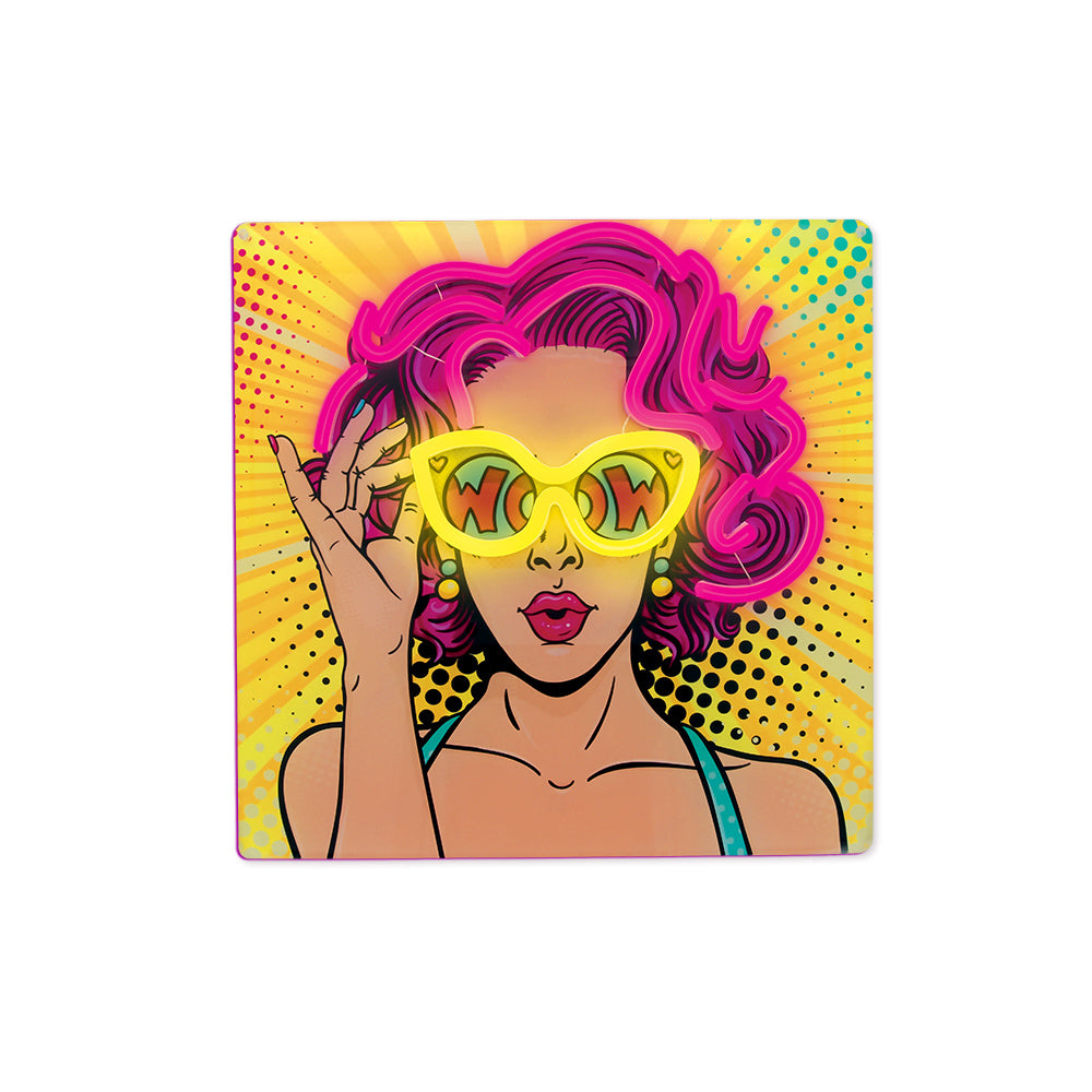 Forever Light Art LED Power Woman yellow-purple - Διακοσμητικό Φωτιστικό Neon σε Κιτρινο - Μωβ χρώμα
