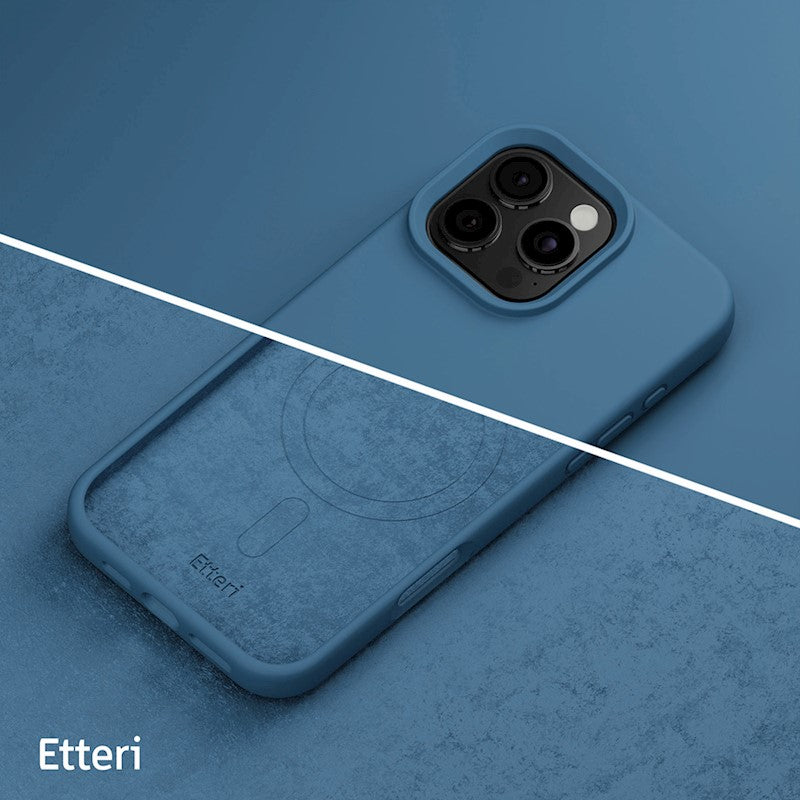 Etteri Silicone Mag case for iPhone 16 Pro Max - Θήκη προστασίας iPhone 16 Pro Max σε Μπλε Χρώμα