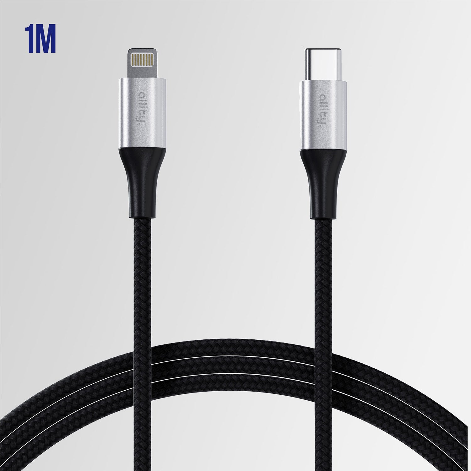 Καλώδιο Allity AUC-01 USB-c - lightning 1,0 m 27W μαύρο