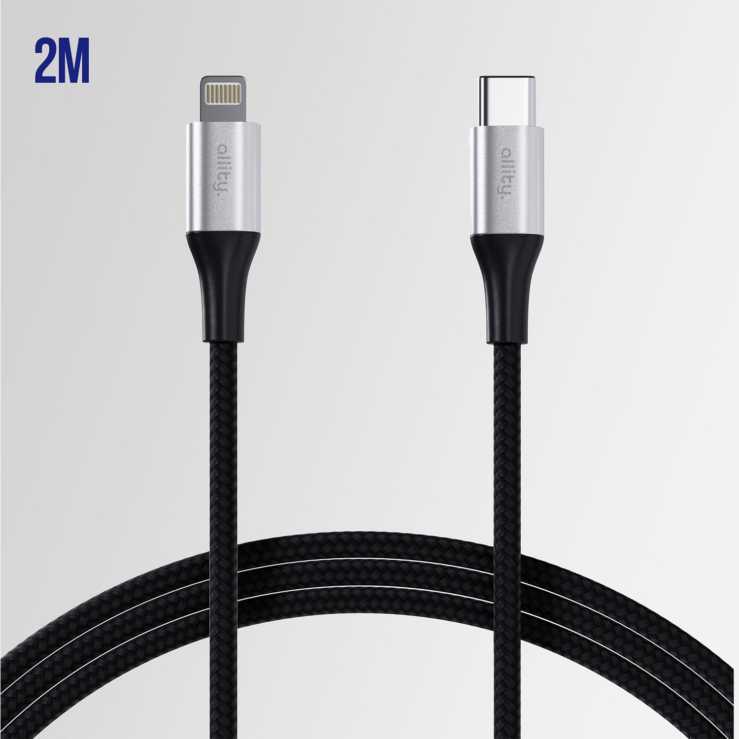 Καλώδιο Allity AUC-01 USB-c - lightning 2,0 m 27W μαύρο