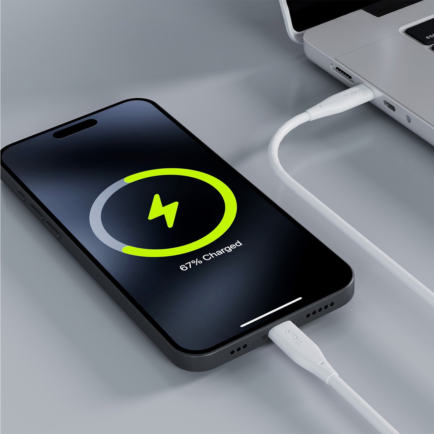 Καλώδιο Allity AUC-02 USB-c - lightning 1,0 m 27W λευκό