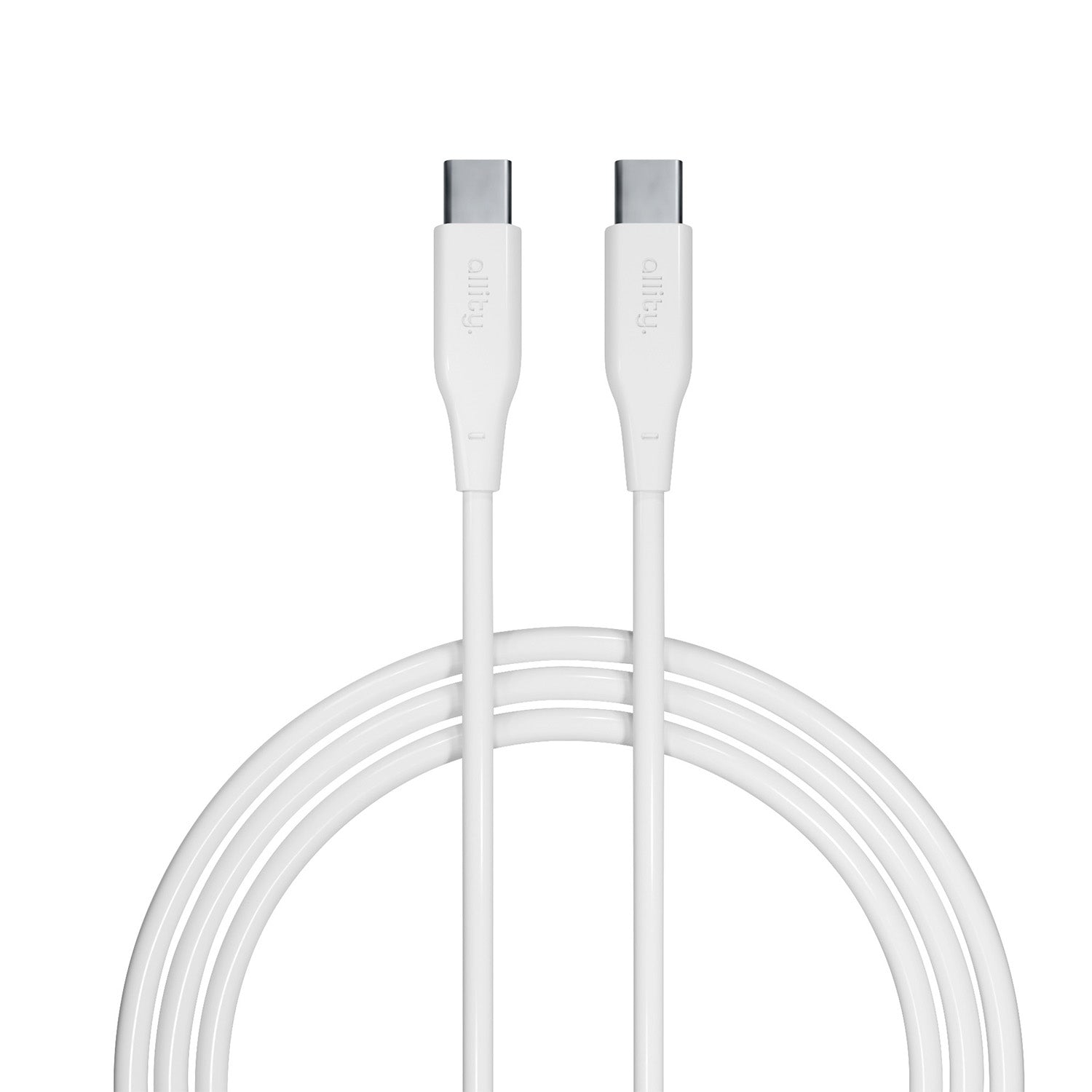Καλώδιο Allity AUC-02 USB-c - USB-c 1,0 m 100W λευκό