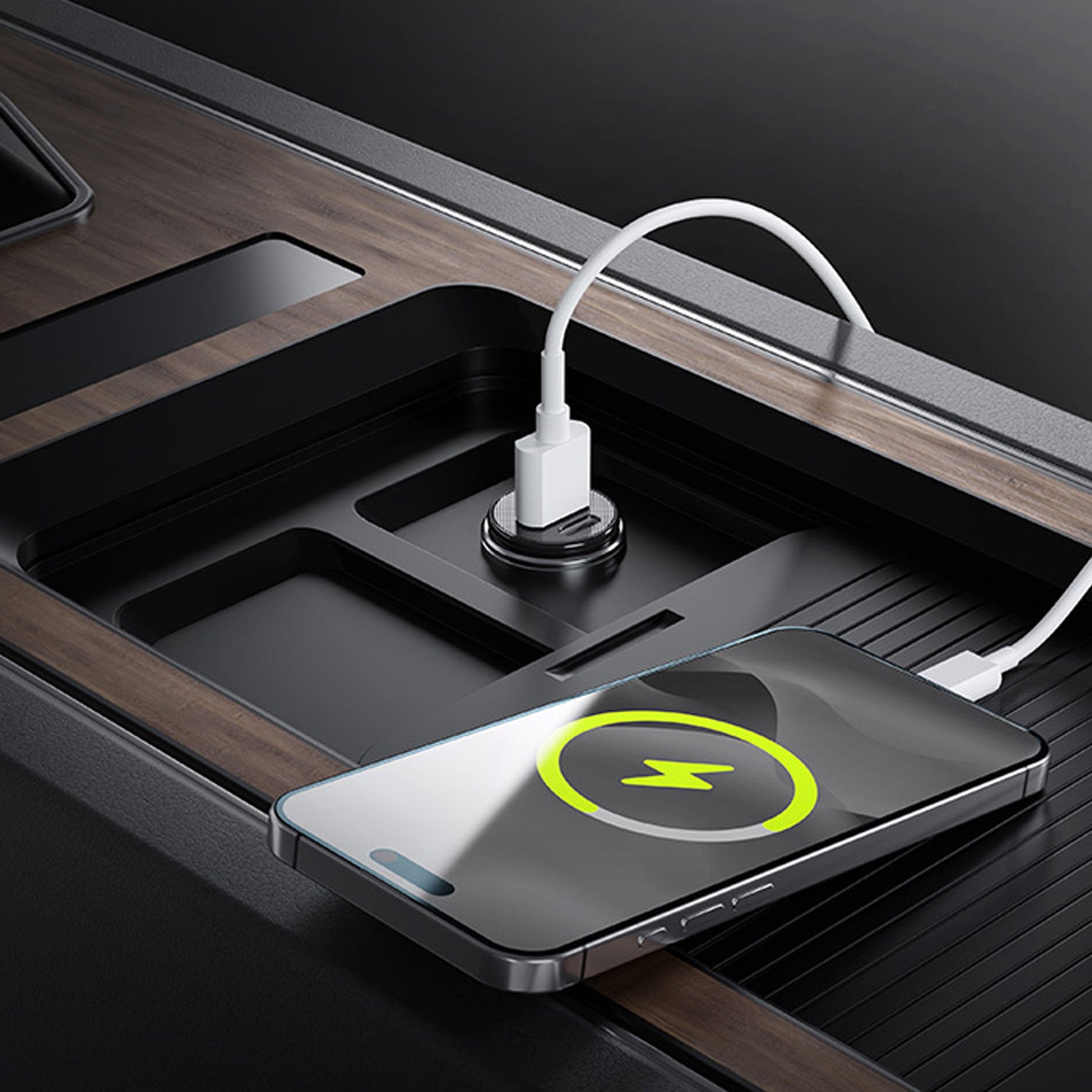 Φορτιστής αυτοκινήτου Allity ACC-100-30WAC 1x USB-c 1x USB-a 30W μαύρος
