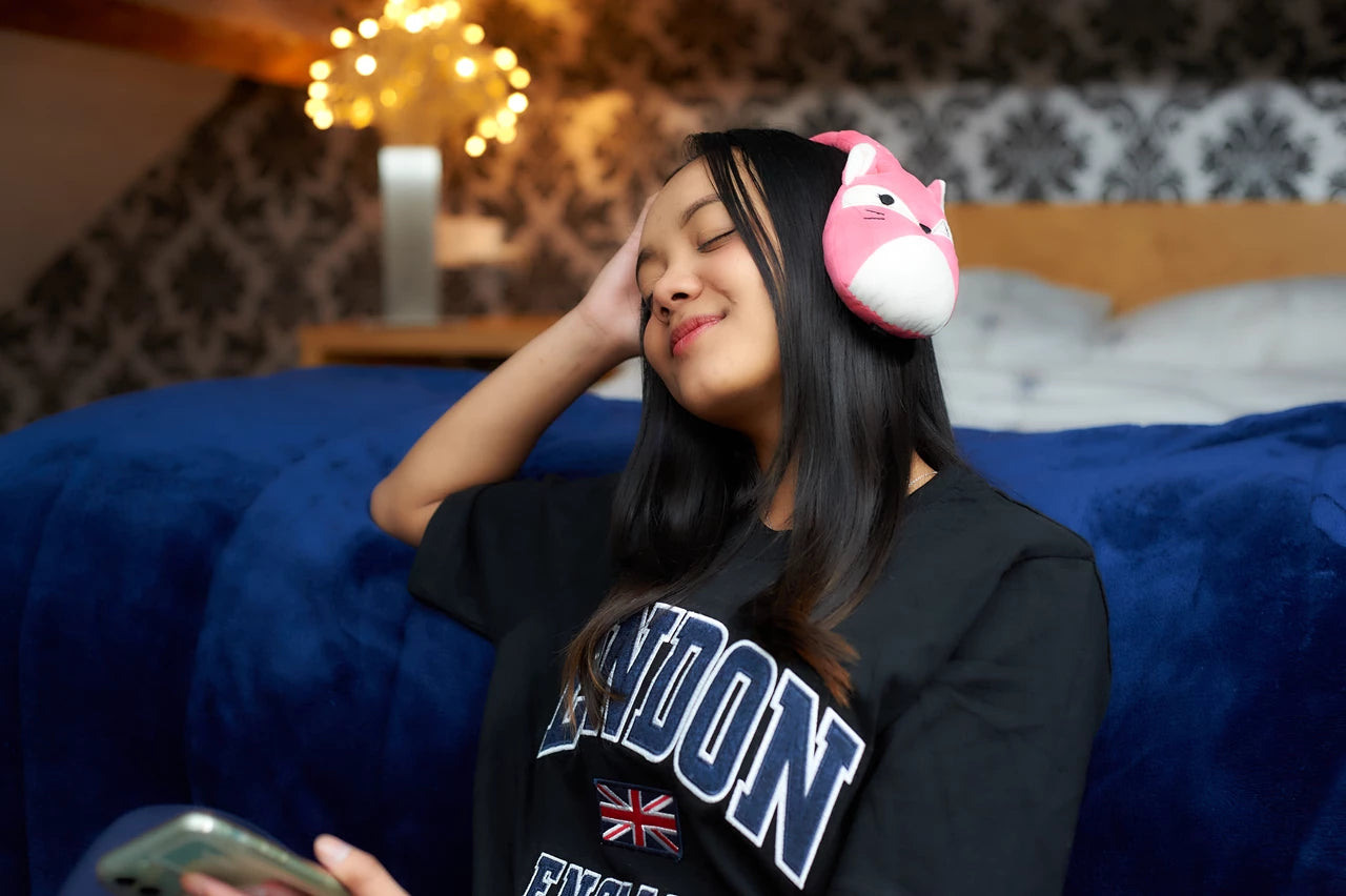 Lazerbuilt Squishmallows Fifi the Fox – Λούτρινα Ασύρματα Παιδικά Ακουστικά με Μικρόφωνο