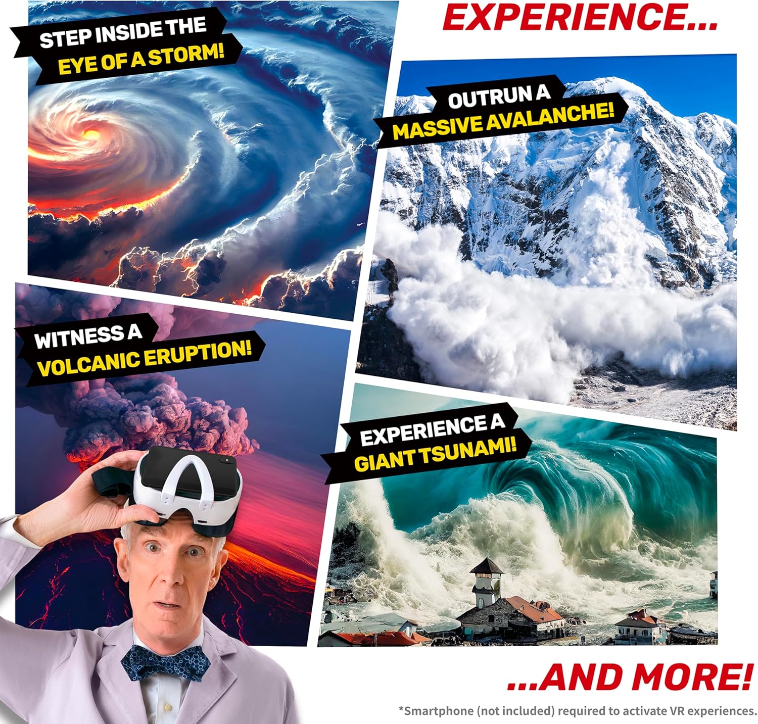 Abacus Brands Bill Nye's Weather Kit Xtreme Weather Lab VR Επιστημονικό σετ εικονικής πραγματικότητας – Πλήρης Αγγλική Έκδοση – Περιλαμβάνει Γυαλιά VR