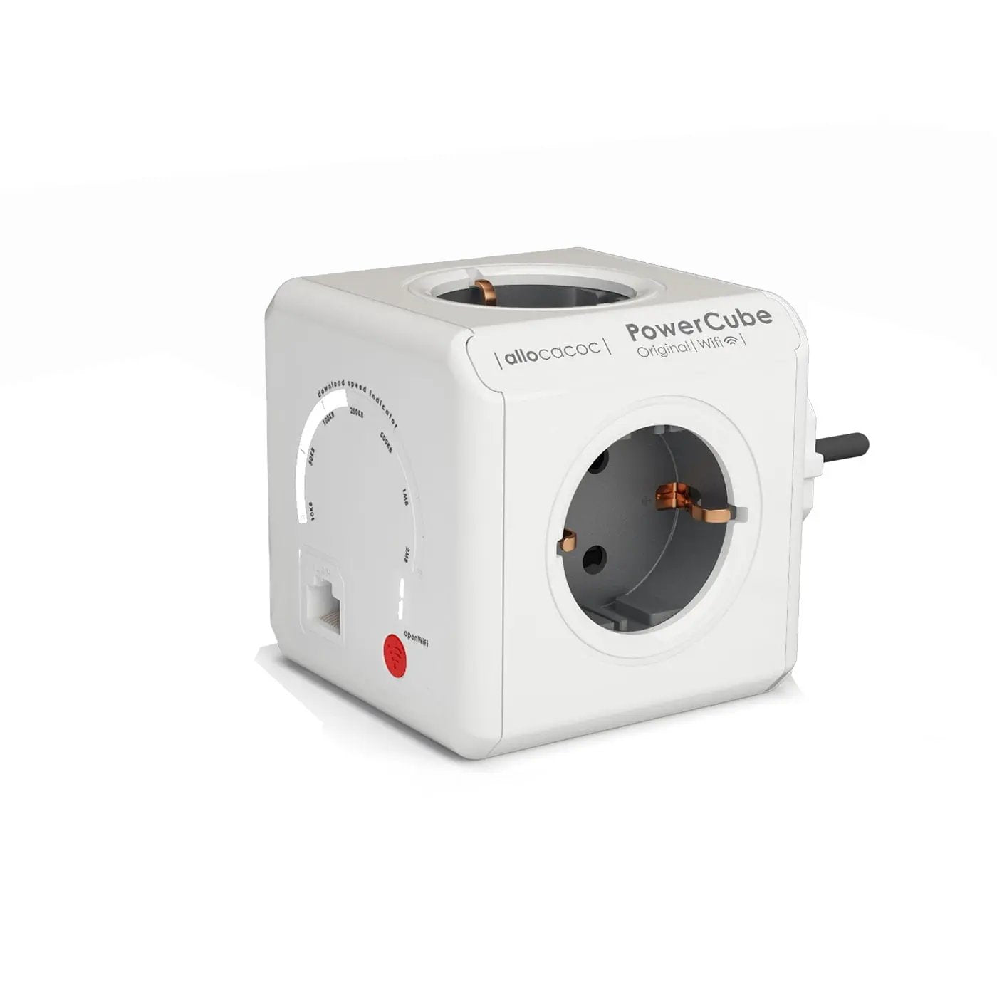 Allocacoc® PowerCube |Original WiFi| Πολύπριζο 4 θέσεων για Γκρι για 9610/DEORWF – PhoneBazaar