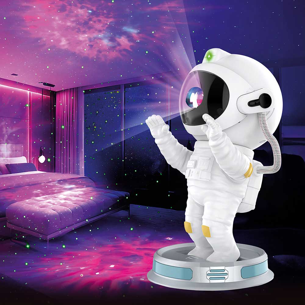 The Source – Astronaut Projector – Προβολέας & Φωτιστικό Νυκτός με 8 Εφέ Νεφελώματος και Περιστρεφόμενο Κράνος