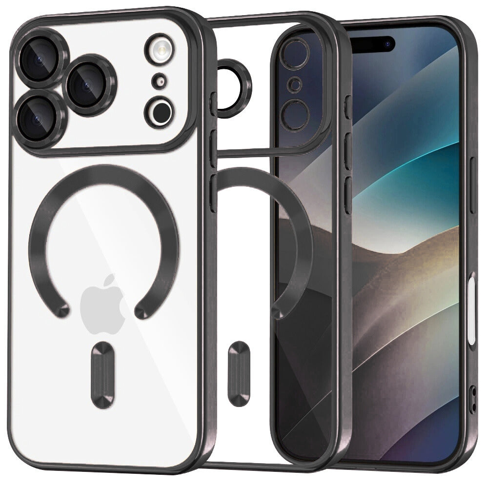 Θήκη Διάφανη MagSafe Gloss Μαύρο για iPhone 17 Pro Max – PhoneBazaar