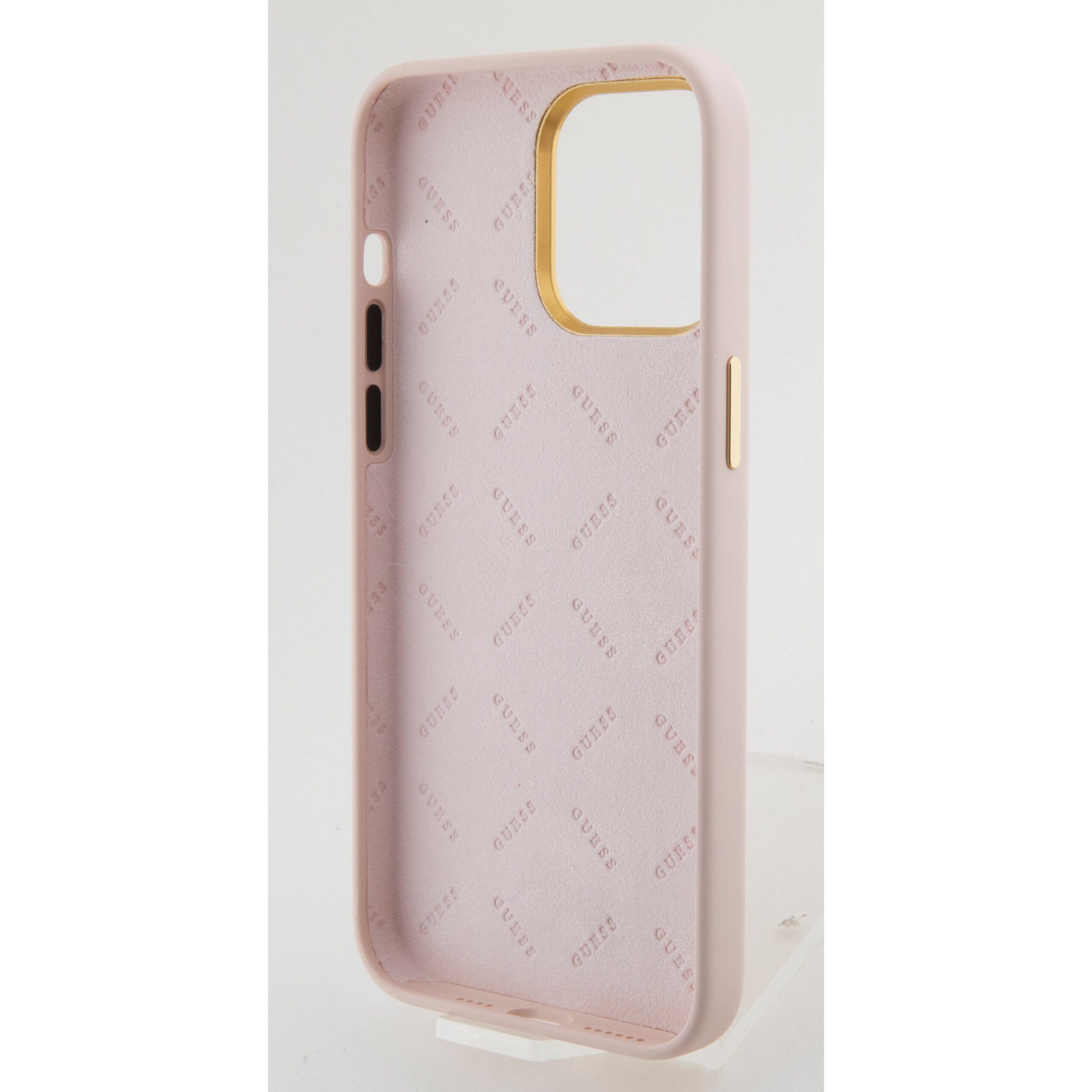Guess “Vintage Script Gold Logo Collection” Σκληρή Θήκη προστασίας από σιλικόνη – Apple iPhone 15 Pro (Ροζ – GUHCP15LSMBSLP)