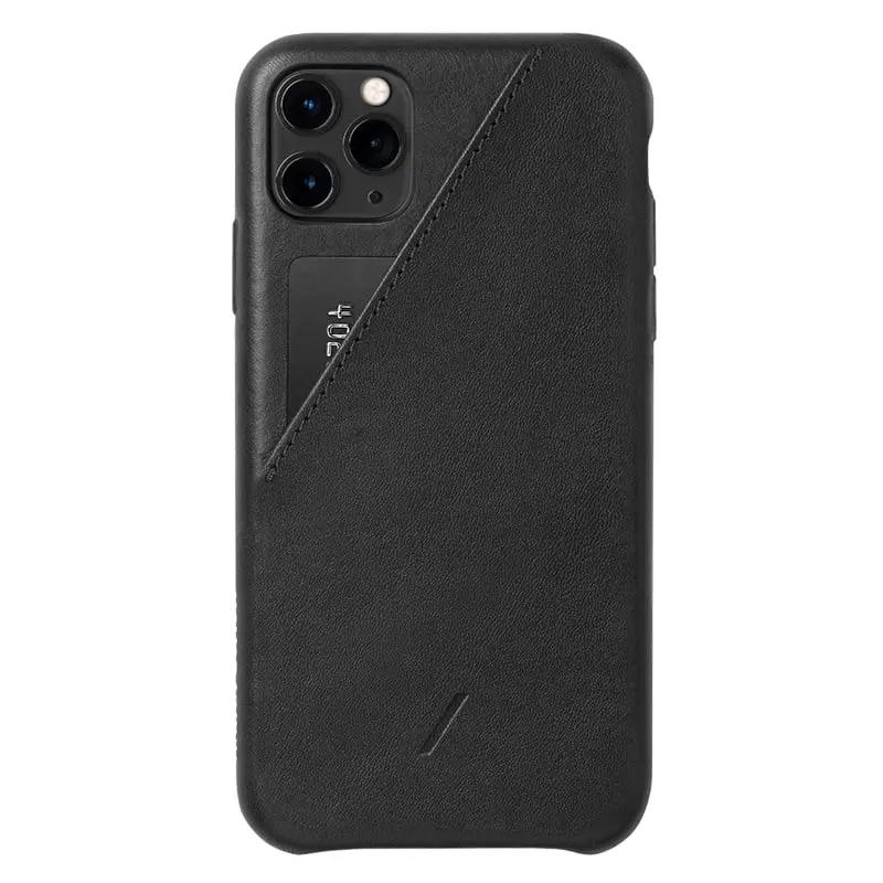 Native Union Clic Card Δερμάτινη Θήκη προστασίας για Apple iPhone 11 Pro Max με υποδοχή για κάρτες – μαύρη – PhoneBazaar