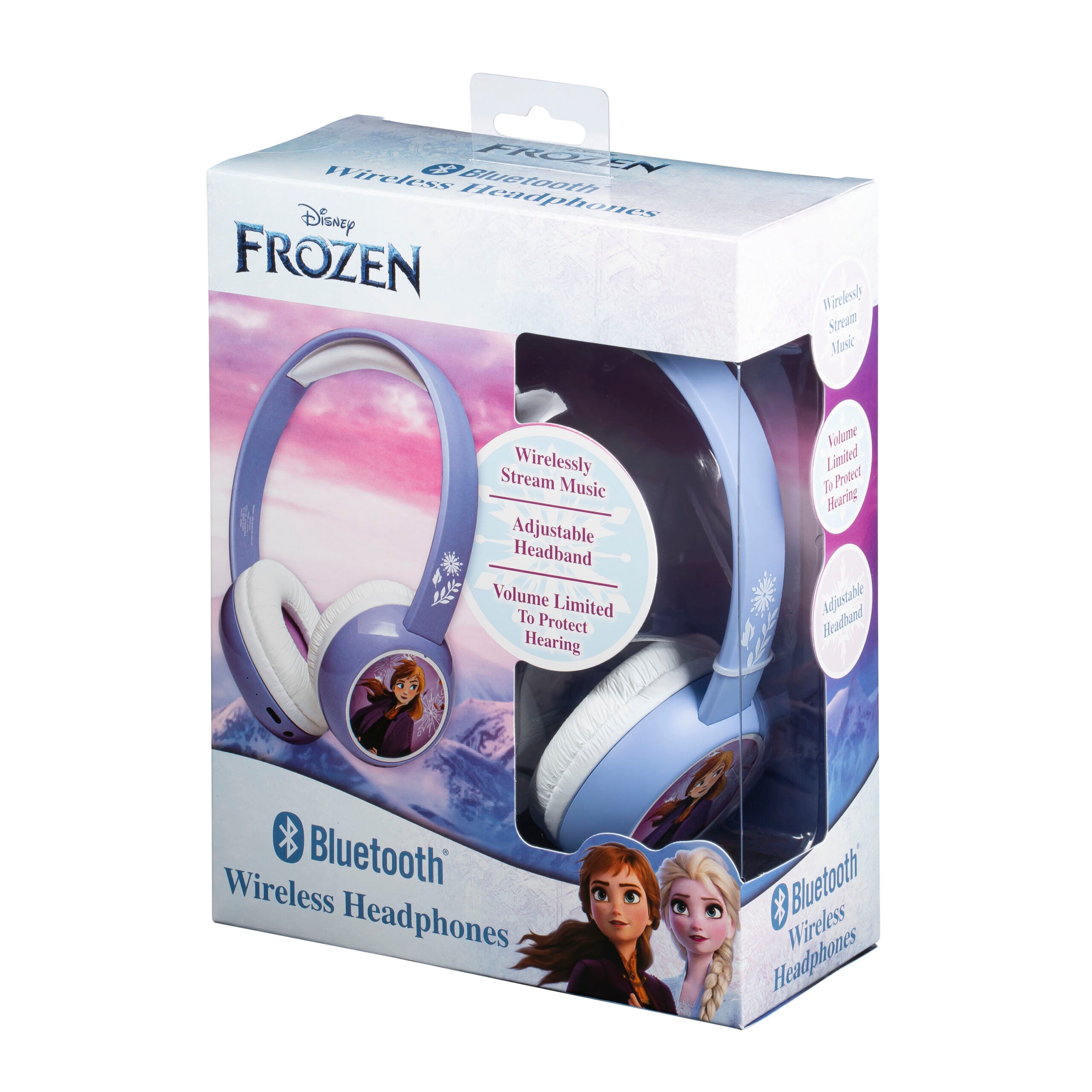 eKids Frozen 2 Ασύρματα Ακουστικά με ασφαλή μέγιστη ένταση ήχου για παιδιά και εφήβους (FR-B38VM) (Μωβ/Λευκό)