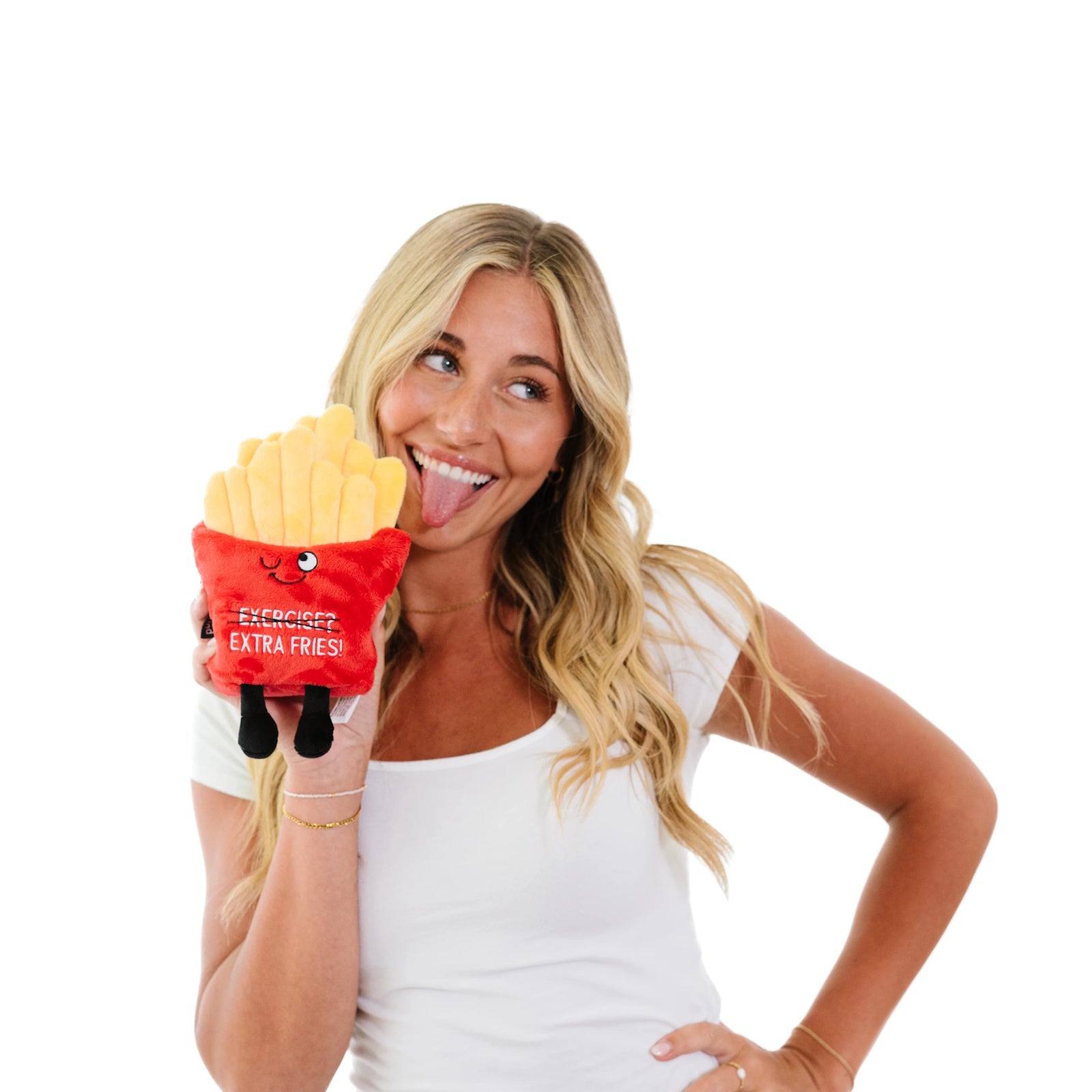 Punchkins Plush Πονηρές Τηγανιτές Πατάτες Λούτρινο – "Exercise Extra Fries"