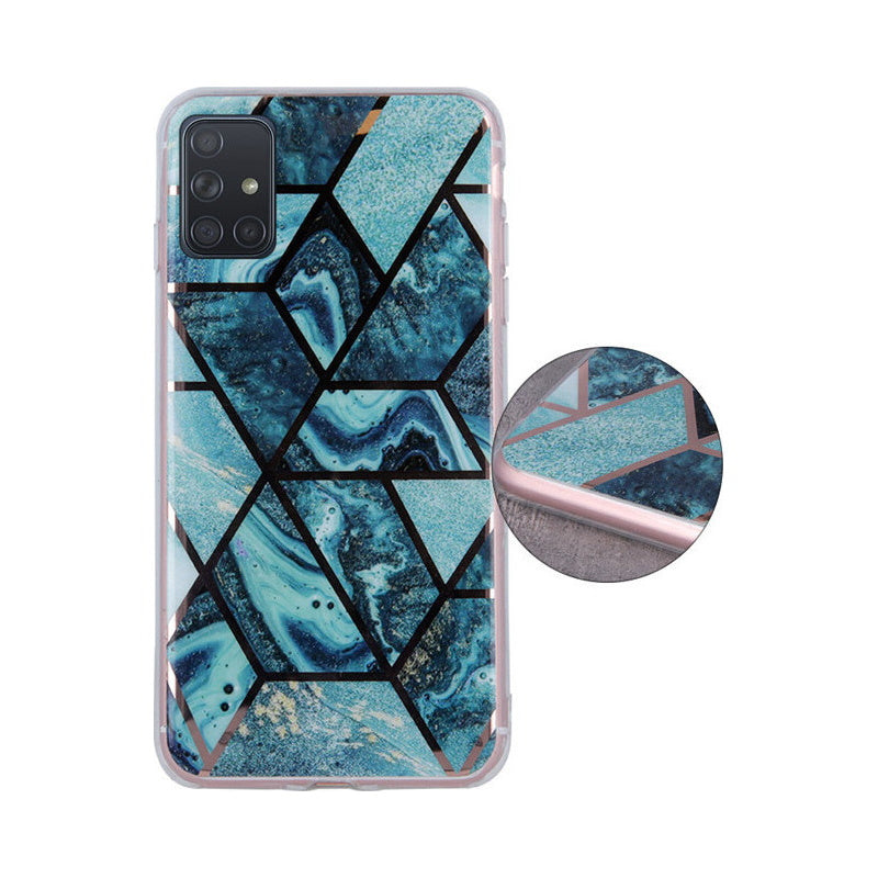 Geometric Marmur Case for Samsung Galaxy A71 dark blue – PhoneBazaar