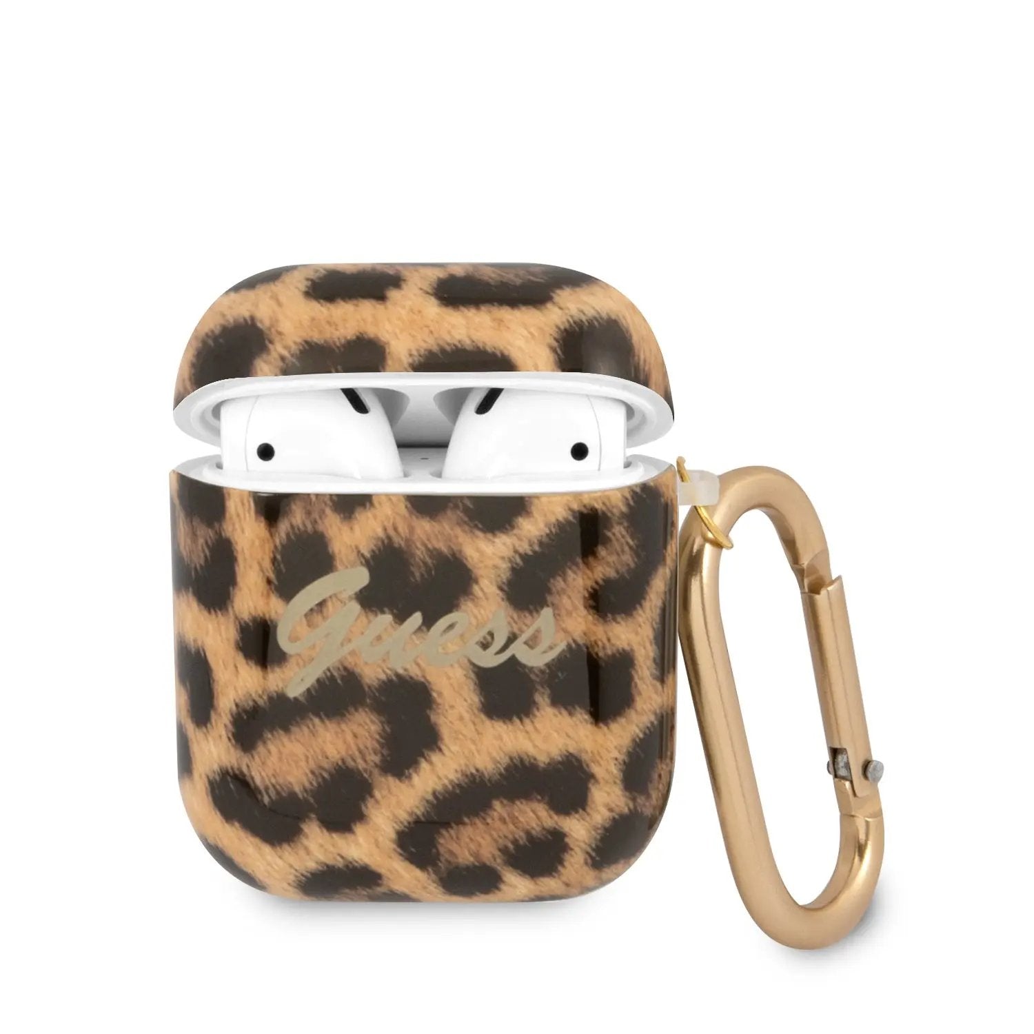Guess Script Metal Logo Collection Θήκη Προστασίας Leopard Για Apple Airpods 1/2 (χρυσο) – PhoneBazaar