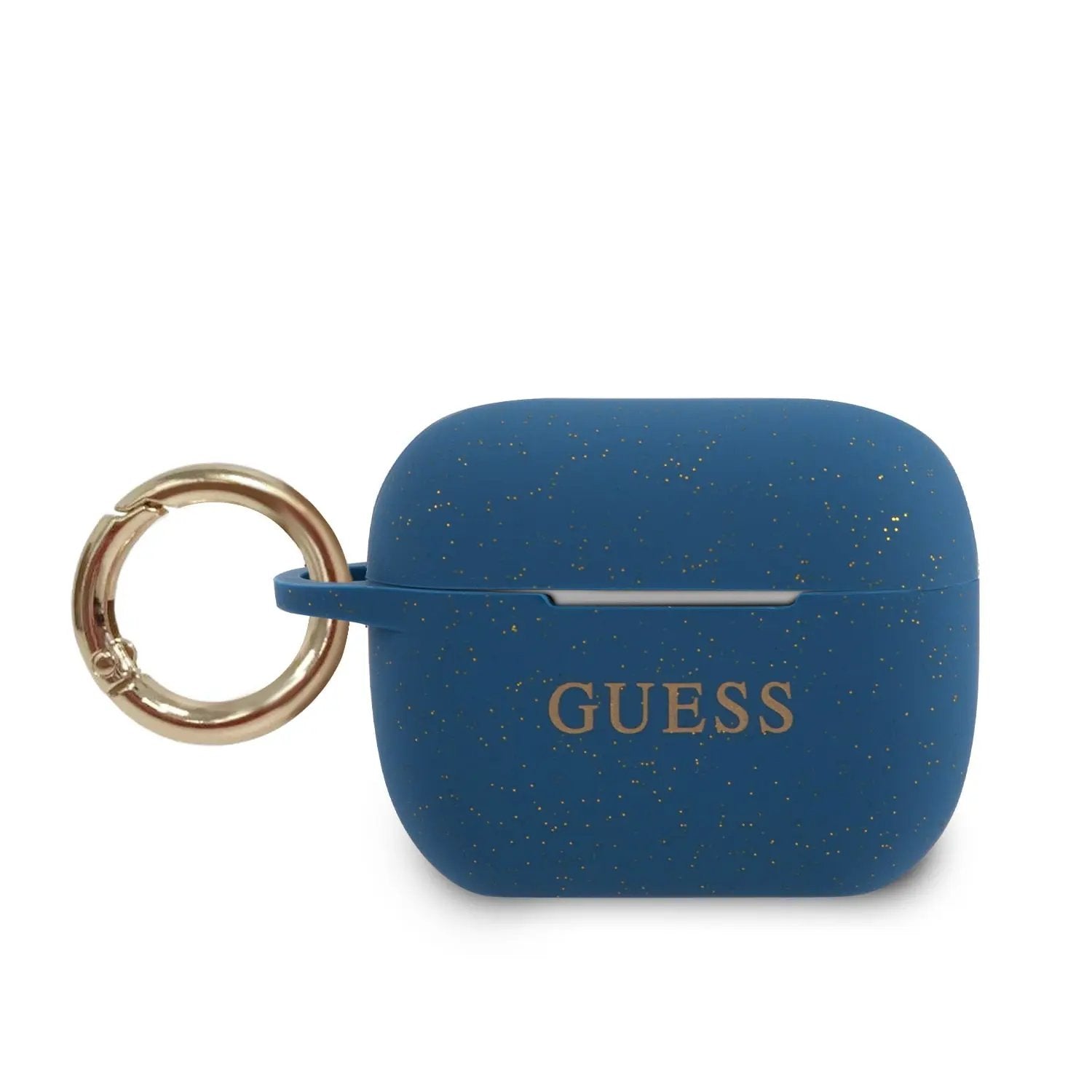 Guess Printed Logo Silicone Case Θήκη προστασίας από σιλικόνη για Apple Airpods Pro (Blue/Glitter) – PhoneBazaar