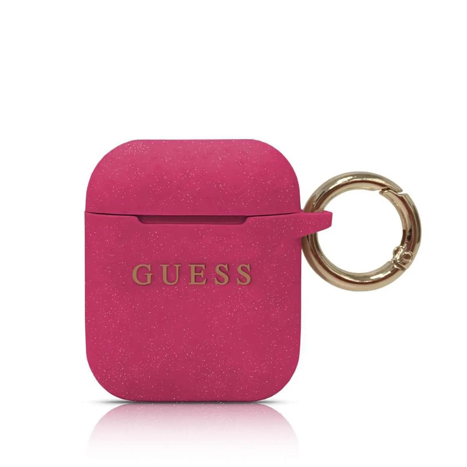 Guess Printed Logo Silicone Case Θήκη Προστασίας Απο Σιλικόνη Για Apple Airpods 1/2 (fuchsia/glitter) – PhoneBazaar