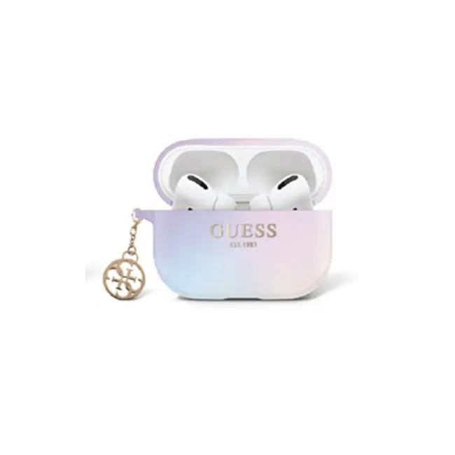 Guess "4G Charm" Collection Θήκη προστασίας από ιριδίζουσα σιλικόνη για Apple Airpods 3 με κρεμαστό στολίδι (Purple – GUA3HPLIGEU) – PhoneBazaar
