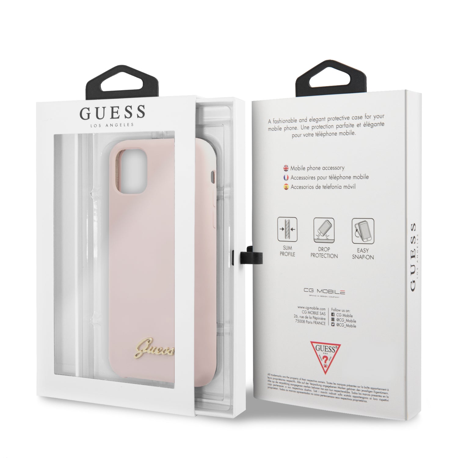 Guess “Vintage Script Gold Logo Collection” Σκληρή Θήκη προστασίας από σιλικόνη – Apple iPhone 11 Pro (Light Pink – GUHCN58LSLMGLP)