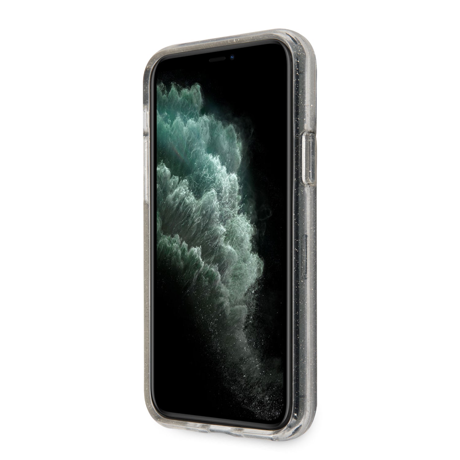 Guess "Glitter Collection" Θήκη προστασίας από σιλικόνη – iPhone 11 Pro (Clear/Glitter Silver)