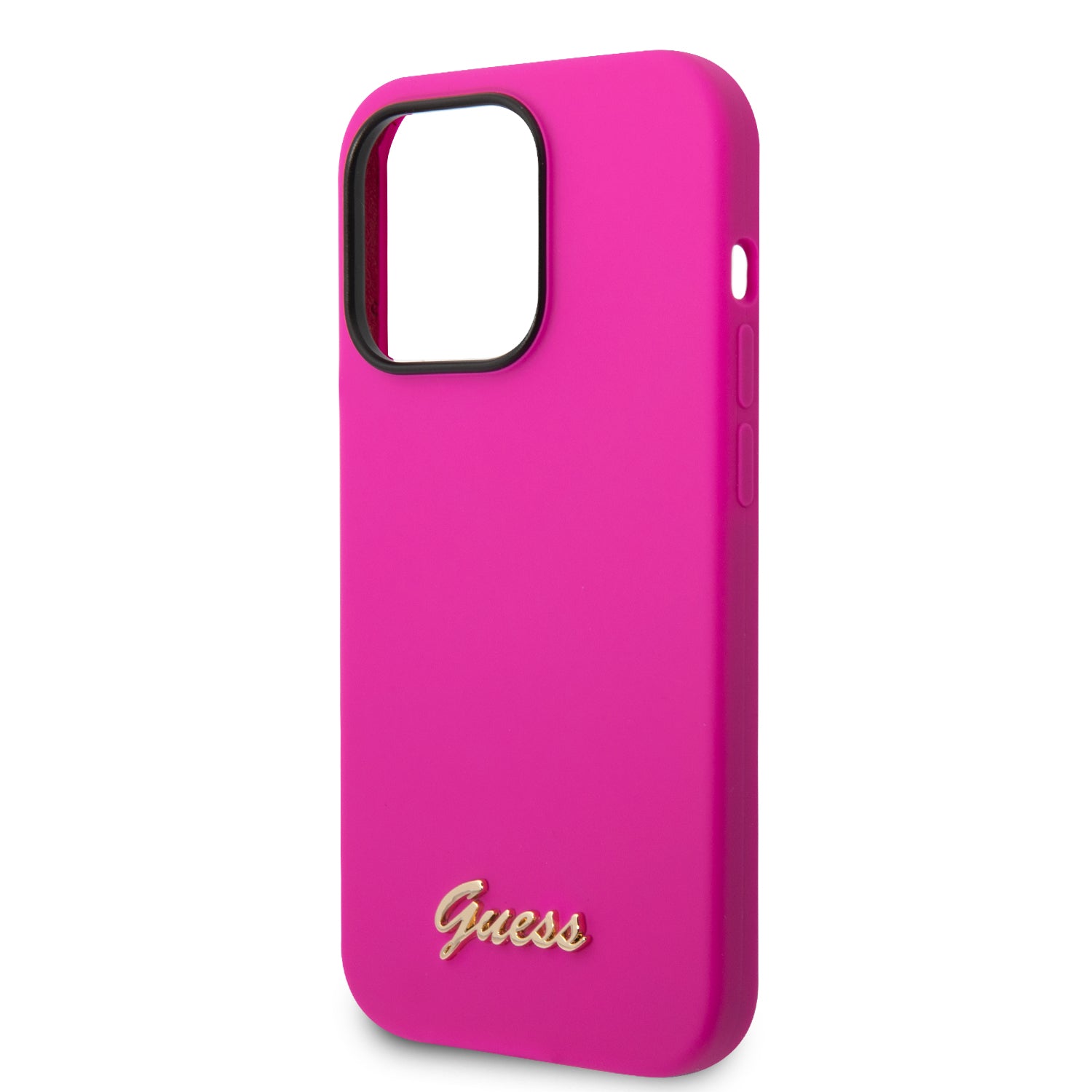 Guess “Vintage Script Gold Logo Collection” Σκληρή Θήκη προστασίας από σιλικόνη – Apple iPhone 14 Pro (Φουξια)